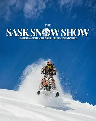 Official promotional artwork for the 2026 Sask Snow Show in Saskatoon.