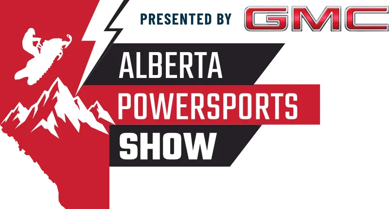 Alberta Powersports Show promotional artwork for the 2026 Edmonton event