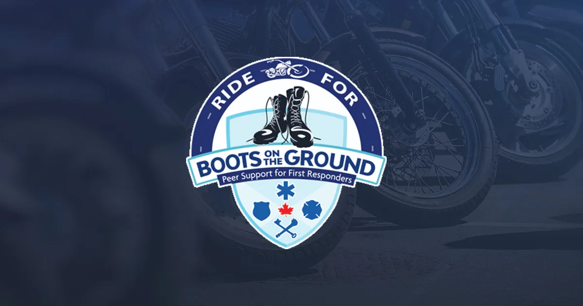 Ride for Boots on the Ground motorcycle charity event promotional image