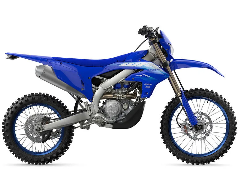 Blue 2027 Yamaha WR450F enduro motorcycle
