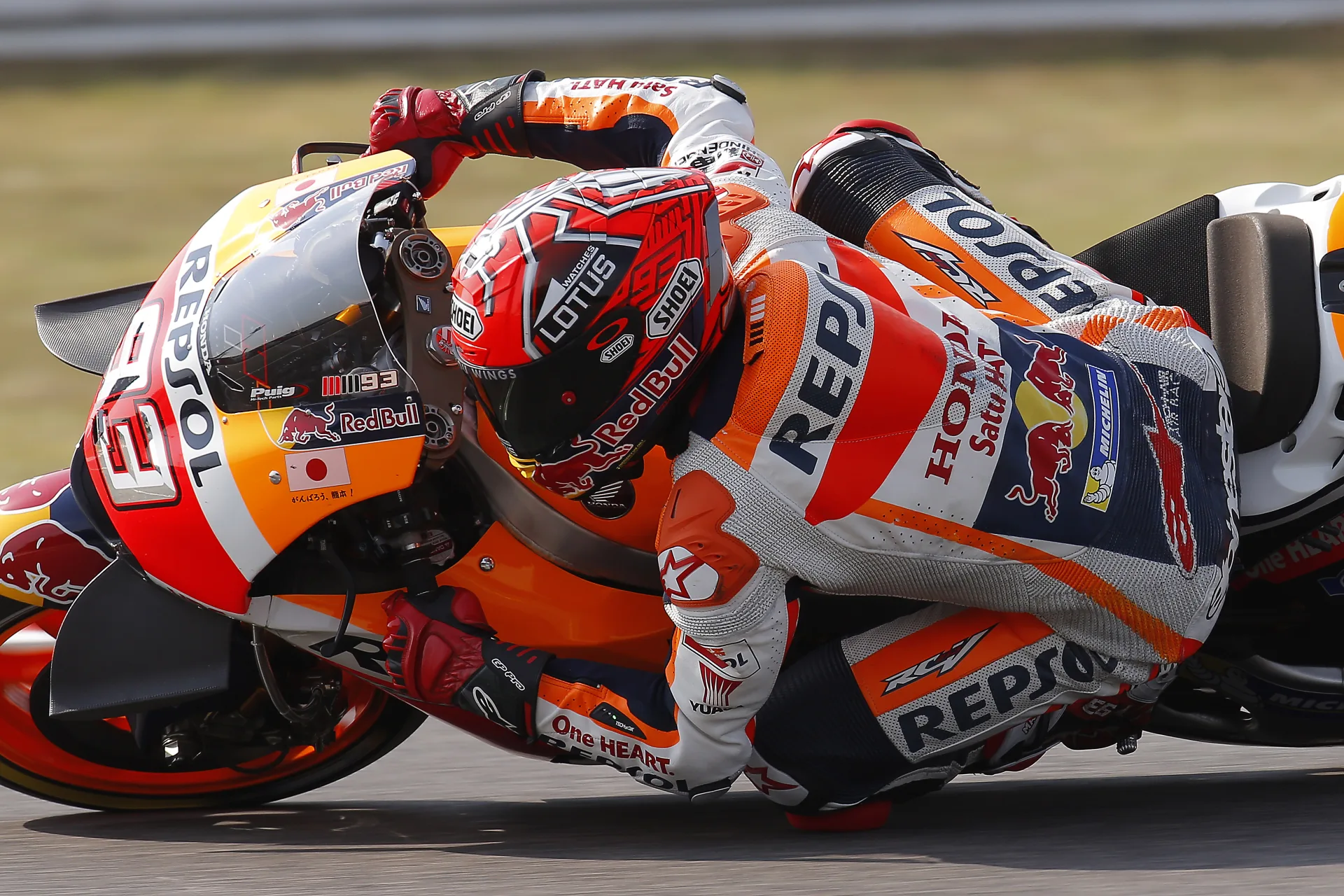 Marc Marquez riding at the San Marino Grand Prix