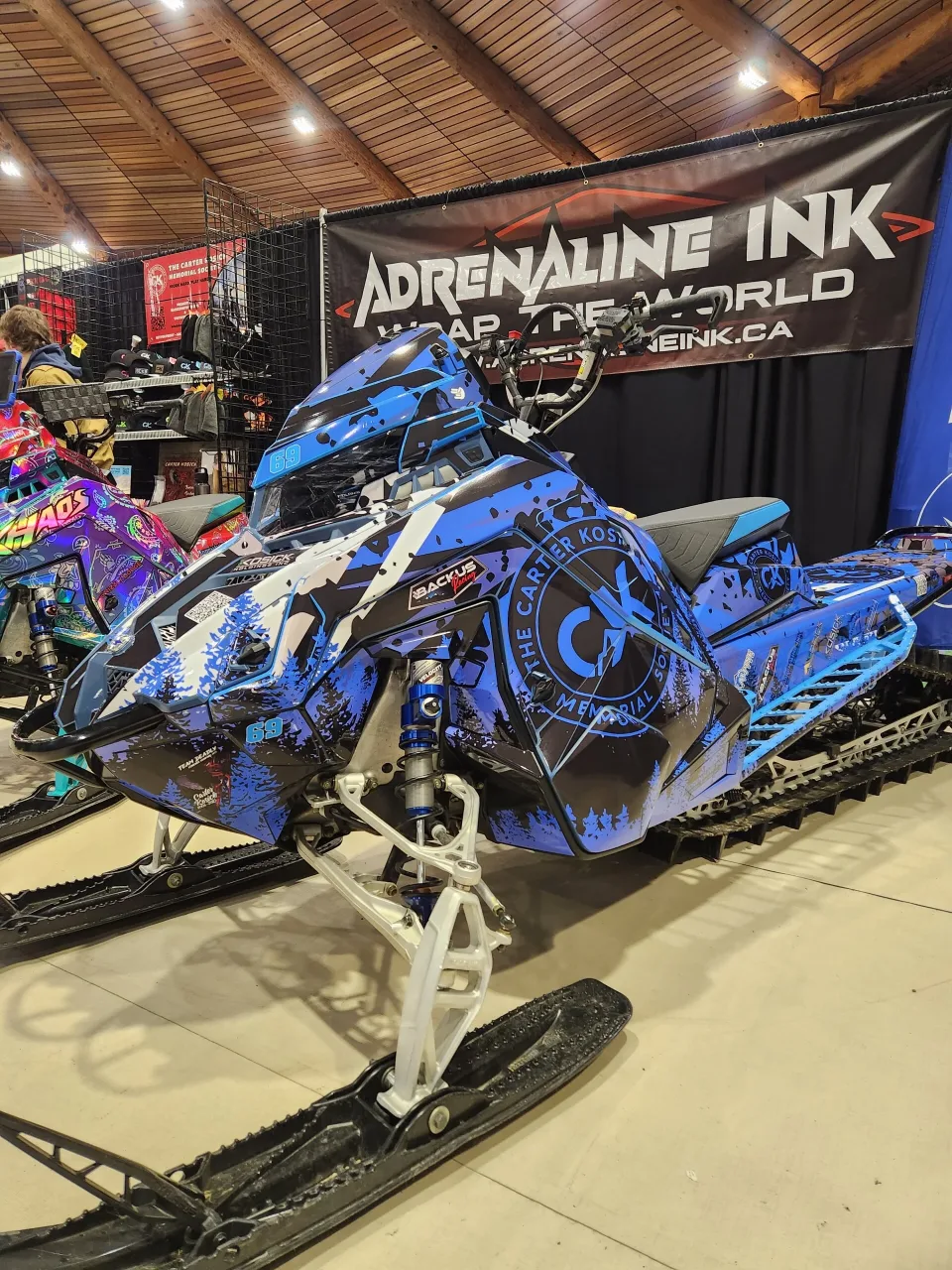 Official promotional image for the inaugural Adrenaline Ink Show & Shine at the Alberta Powersports Show.