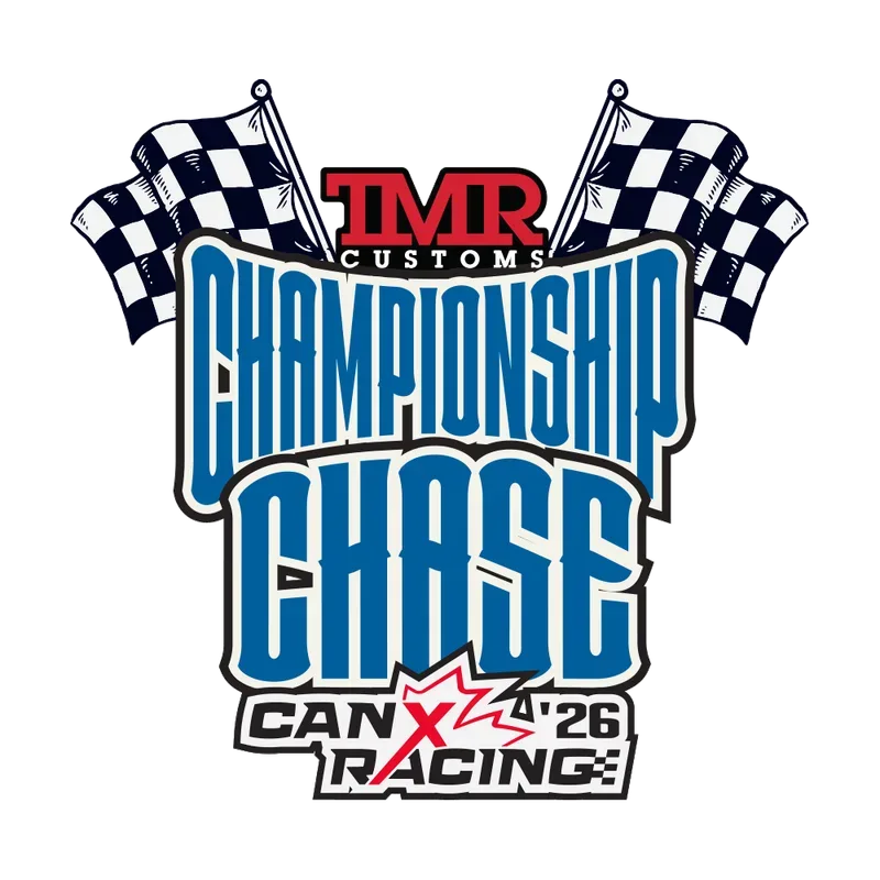 Championship Chase 2026 event logo for the Can X Racing season finale in Belleville, Ontario.