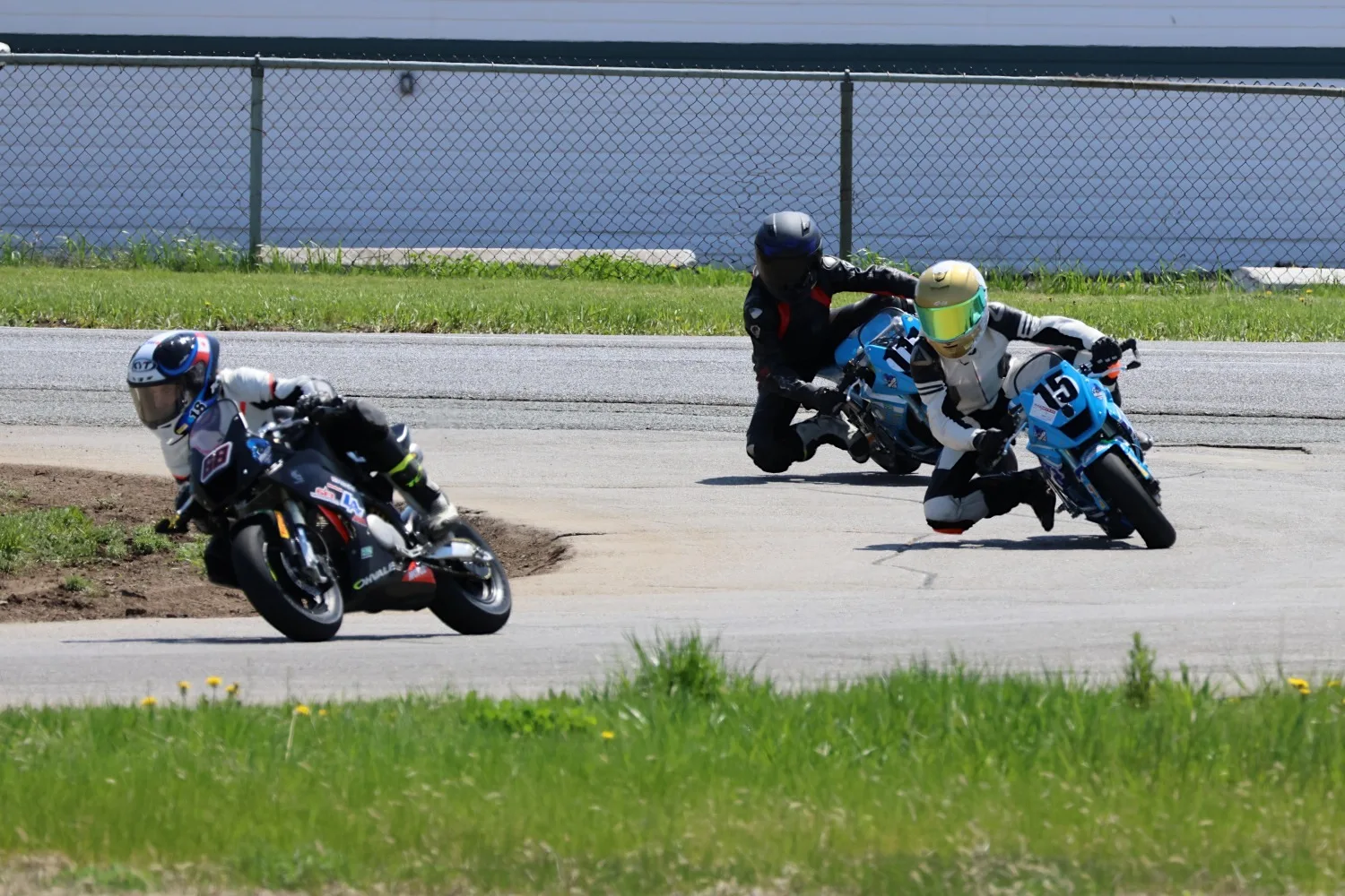 Representative Canadian MotoMINI racing action at Shannonville Motorsport Park.