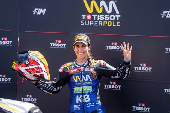 Maria Herrera racing in the 2026 FIM Women’s Circuit Racing World Championship