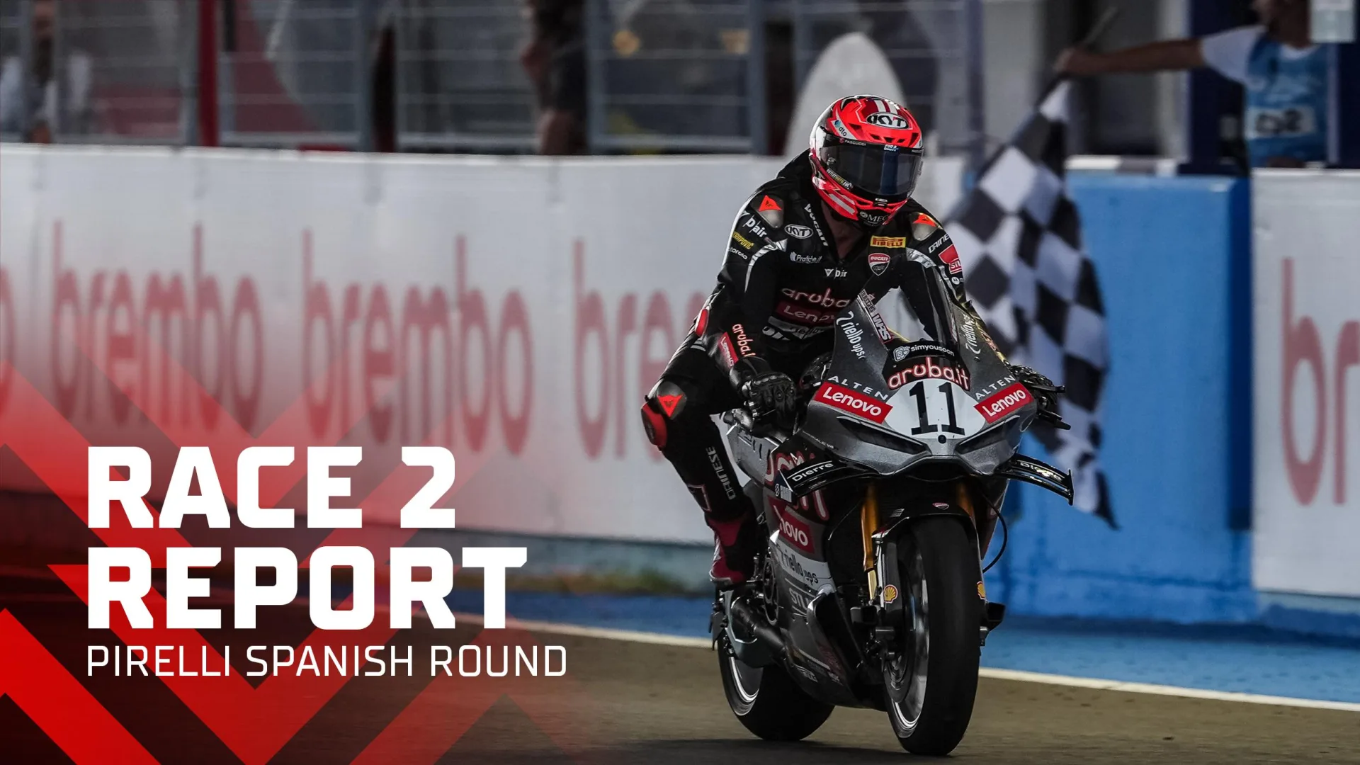 Nicolo Bulega leads the final WorldSBK race of 2026 at Jerez.