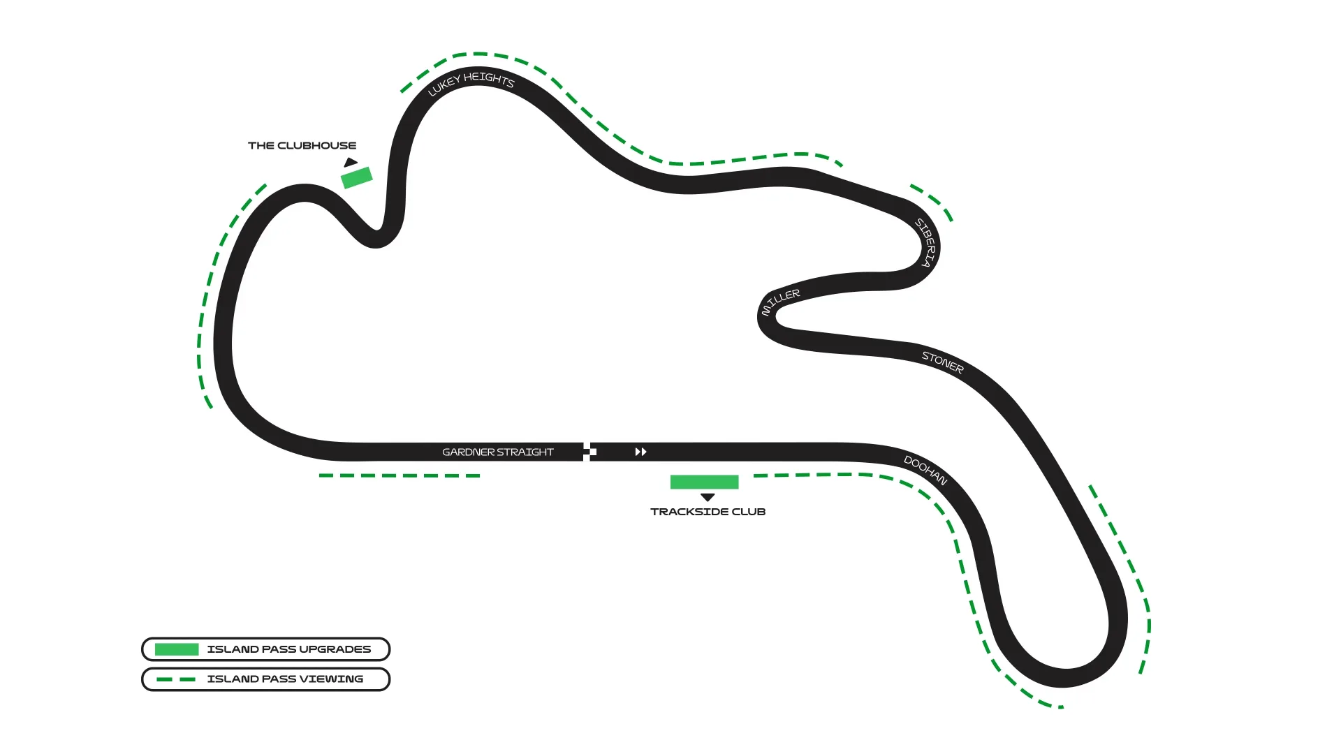 Phillip Island Grand Prix Circuit map for the Australian Motorcycle Grand Prix