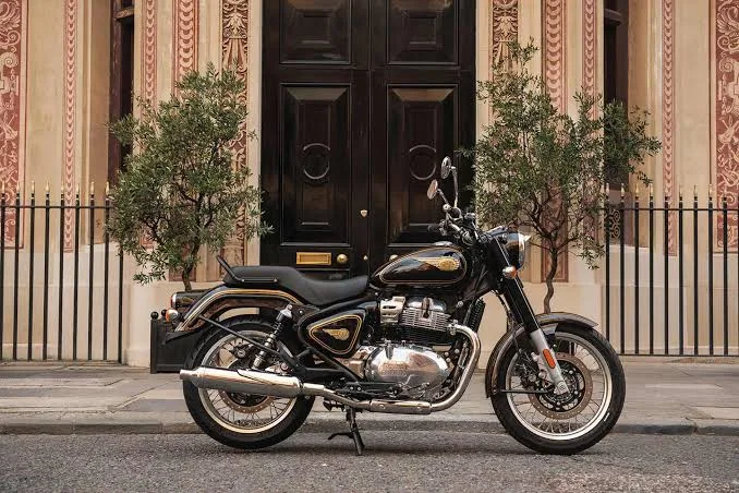Royal Enfield Bullet 650 motorcycle displayed during its North American launch