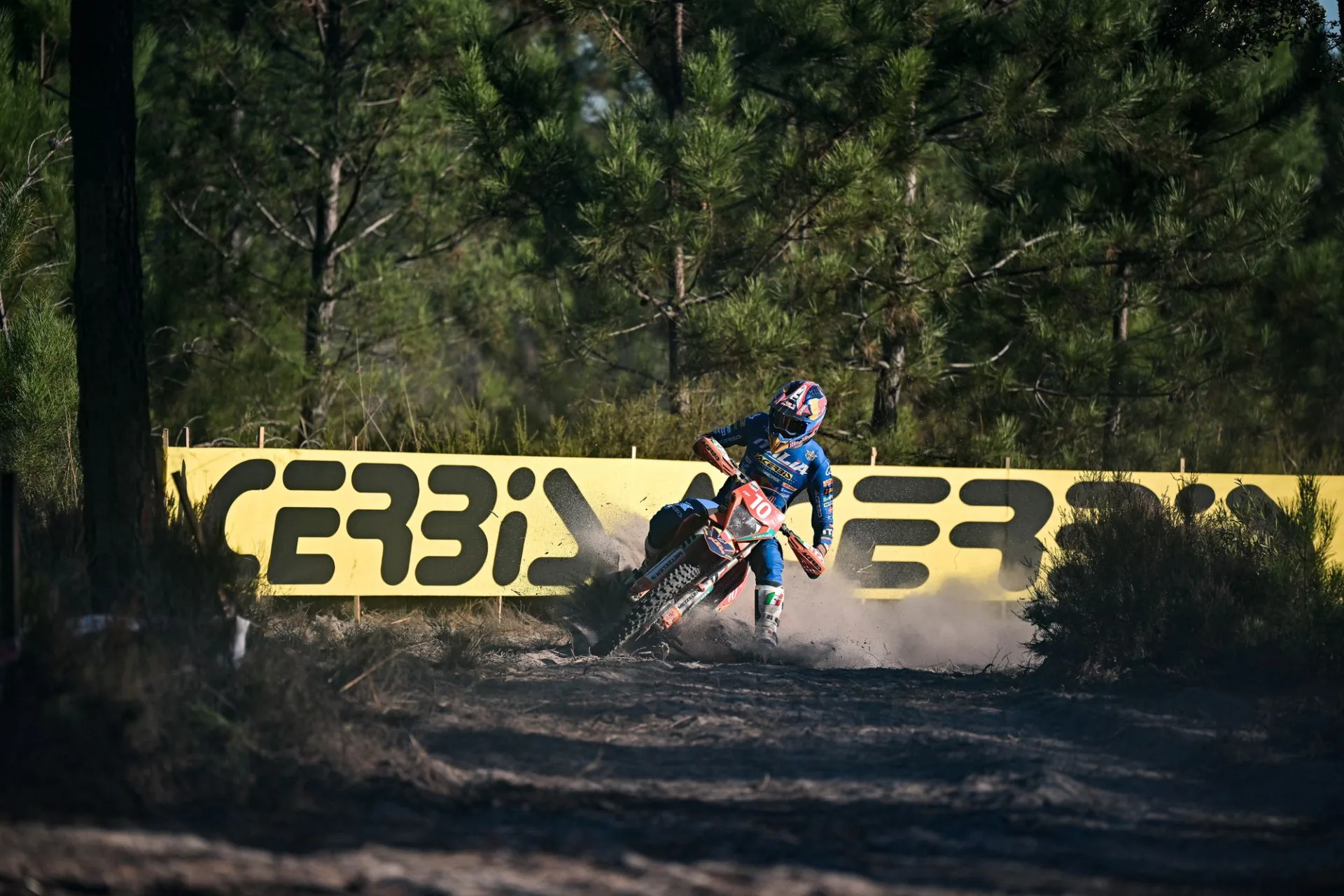 Enduro rider competing during Day Three of the 2026 FIM Six Days in Portugal