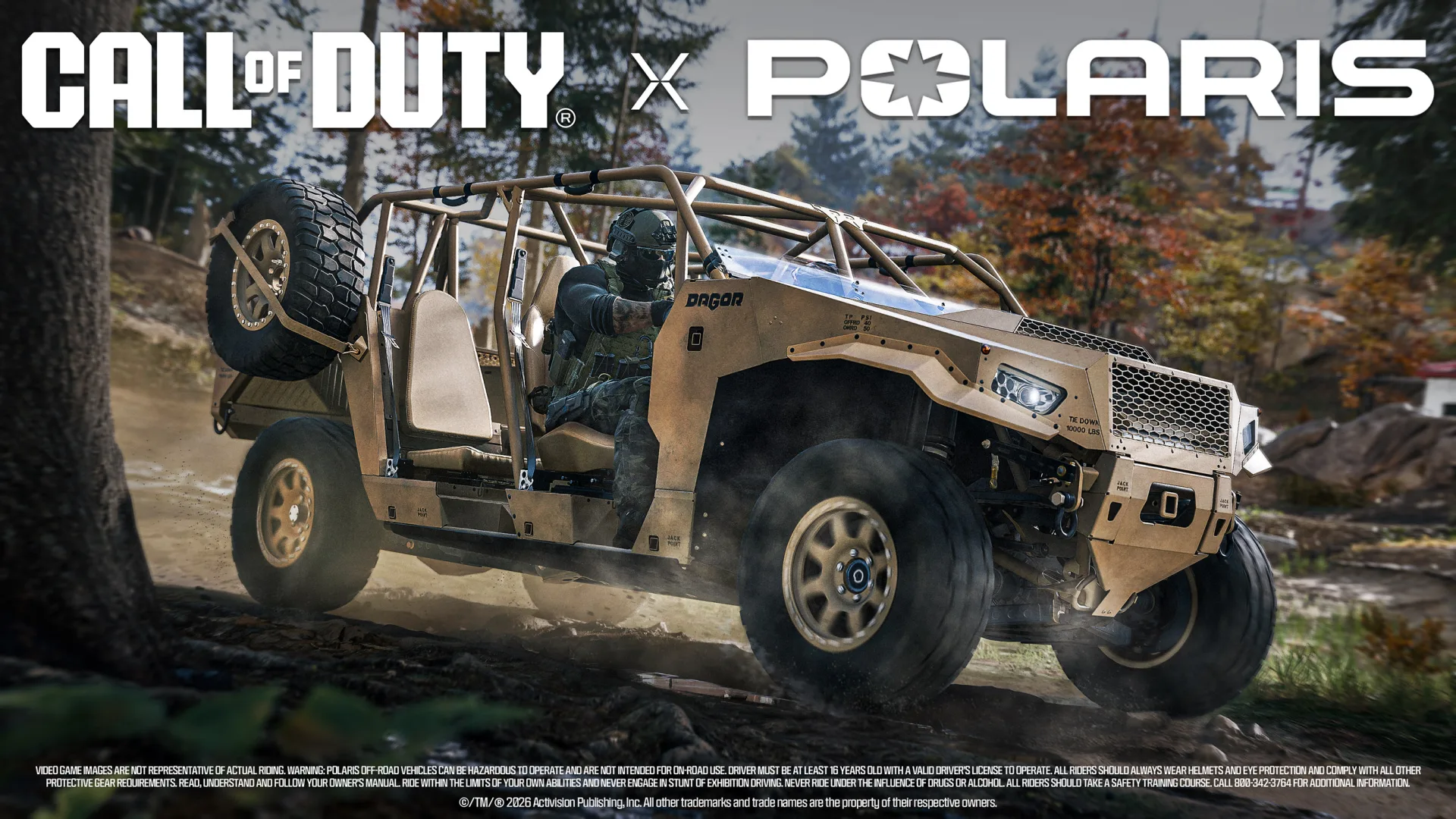 Polaris DAGOR in Call of Duty: Modern Warfare 4 promotional artwork, shown from the rear quarter.